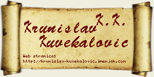 Krunislav Kuvekalović vizit kartica
